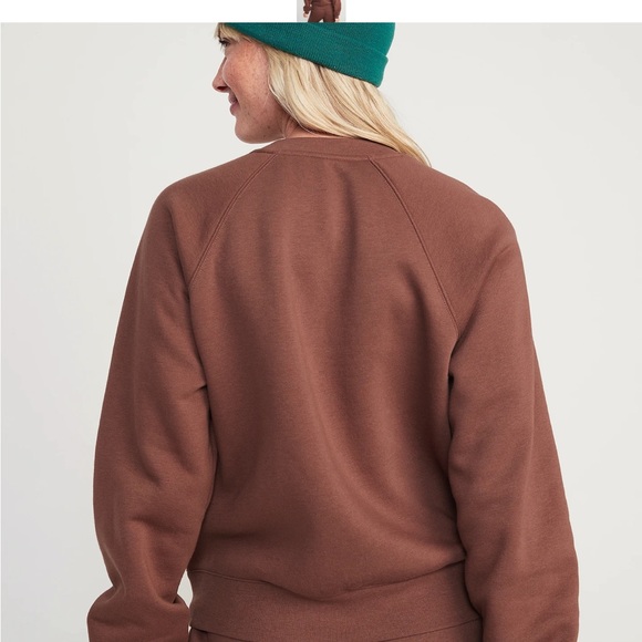 - NWT OLD NAVY Oversized Vintage Tunic Sweatshirt Color: ROOT BEER LARGE - Picture 3 of 6